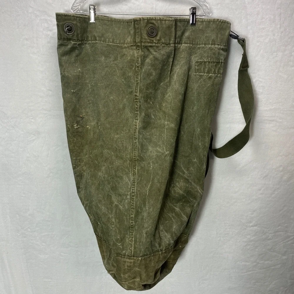 Vintage Olive Green Canvas‎ FieldArmy Duffle Bag